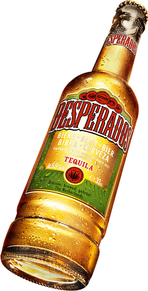 Desperados Tequila Flavored Beer Bottle PNG