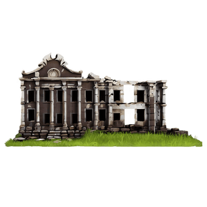 Destroyed Building Ruins PNG qvc73 PNG