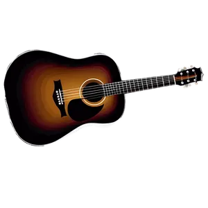 Detailed Acoustic Guitar Sketch Png Sgw PNG Image