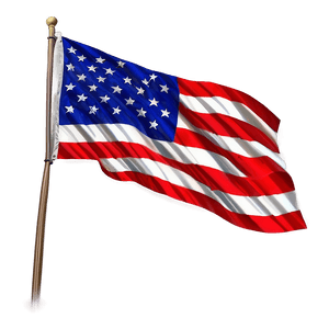 Detailed American Flag Waving Illustration PNG 04302024 PNG image with transparent background