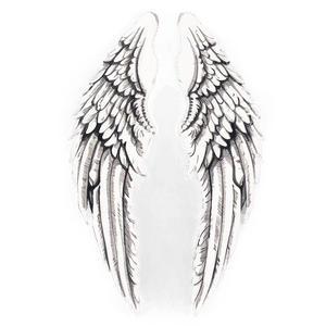 Detailed Angel Wings Sketch PNG dki PNG image with transparent background
