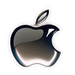 Detailed Apple Logo Rendering PNG mac64 PNG image with transparent background