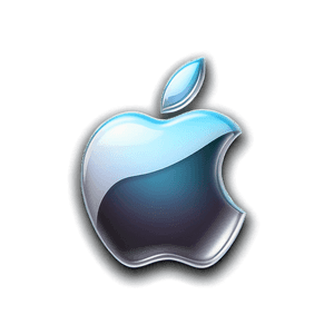 Detailed Apple Logo Rendering PNG mgx49 PNG image with transparent background