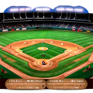 Detailed Baseball Diamond Infographic Png 06132024 PNG Image