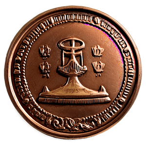 Detailed Bronze Coin PNG kul28 PNG with transparent background