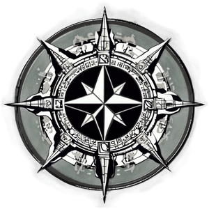 Detailed Compass Rose Drawing PNG vnp PNG image with transparent background