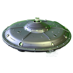 Detailed Flying Saucer Render PNG dbk PNG