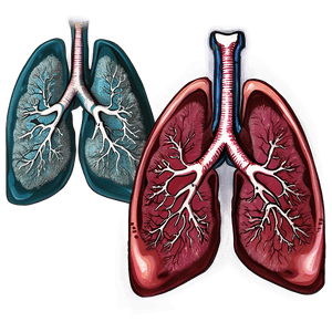 Detailed Lungs Diagram PNG gxs5 PNG image with transparent background