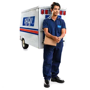 Detailed Mail Carrier Truck Png Cuh PNG Image