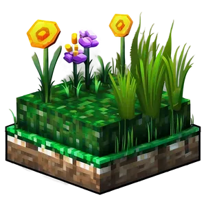 Detailed Minecraft Grass Texture Block Png 05252024 PNG Image