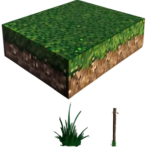 Detailed Minecraft Grass Texture Block Png Gvh PNG Image