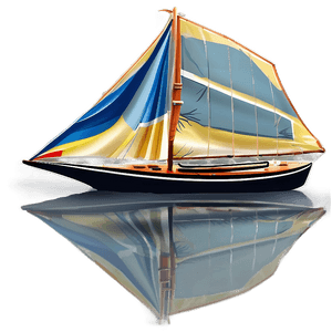 Detailed Sailboat Illustration PNG 54 PNG