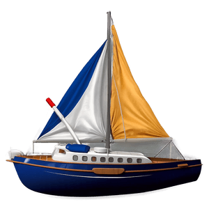 Detailed Sailboat Illustration PNG ehq PNG