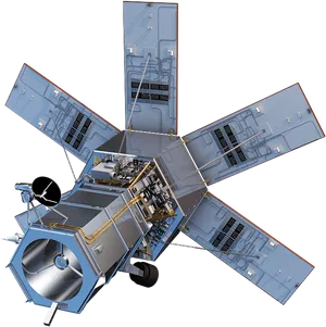 Detailed Satellite Model Isolated PNG Image