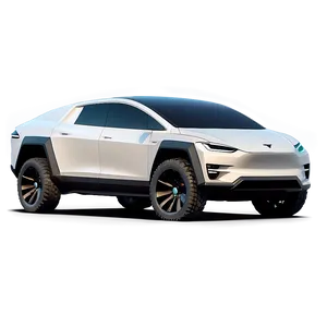 Detailed Tesla Cybertruck Illustration Png Fxg PNG Image