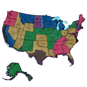 Detailed USA Map PNG 3 PNG