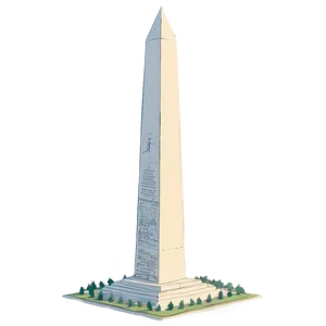 Detailed Washington Monument Sketch Png Sek64 PNG Image