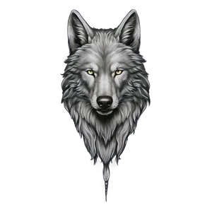 Detailed Wolf Head Sketch Png Thk23 PNG Image