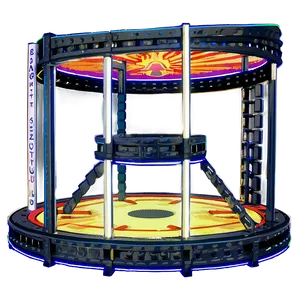 Detailed Wrestling Ring Structure Png 06202024 PNG Image