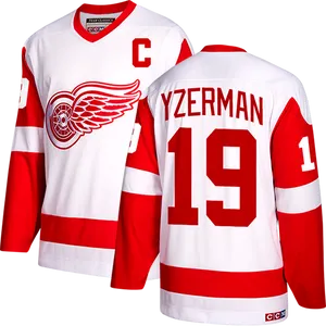 Detroit Red Wings Yzerman Jersey PNG Image