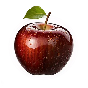 Dewy Red Apple Png Nii PNG Image