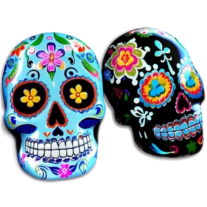 Dia De Los Muertos Sugar Skulls Png Sgw52 PNG Image