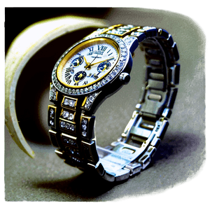 Diamond Encrusted Watch PNG 64 PNG