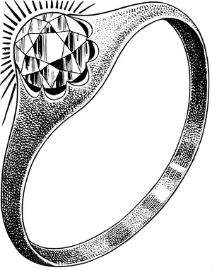 Diamond Engagement Ring Clipart PNG Image