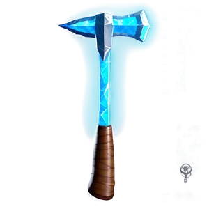 Diamond Pickaxe With Blue Glow Png Rtx56 PNG Image