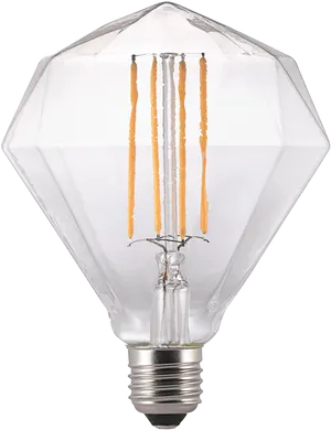 Diamond Shaped L E D Filament Bulb PNG Image