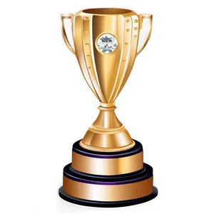 Diamond Studded Championship Trophy Png Iyf PNG Image