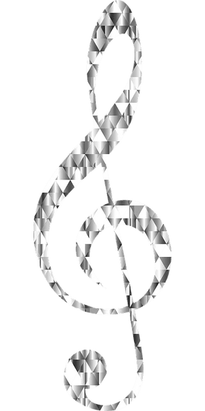 Diamond Treble Clef Symbol PNG image with transparent background