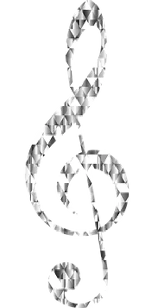 Diamond Treble Clef Symbol PNG Image