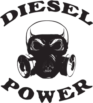 Diesel Power Gas Mask Graphic PNG Image