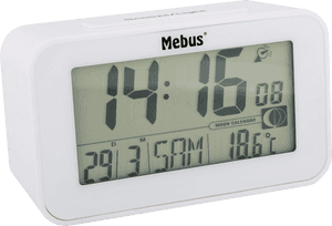 Radio Alarm Clock Digital, Moon Phase, White Mebus - Radio Clock, HD Png Download PNG