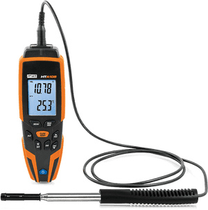 Hta105 Hot Wire Digital Anemometer Including Air Temperature - Measuring Tool For Temperature, HD Png Download PNG image with transparent background