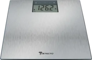 Digital Bathroom Scale Displaying Weight PNG Image