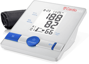 Digital Blood Pressure Monitor Display PNG