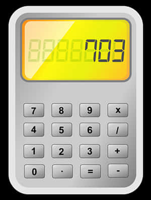 Digital Calculator Display Showing Numbers PNG image with transparent background