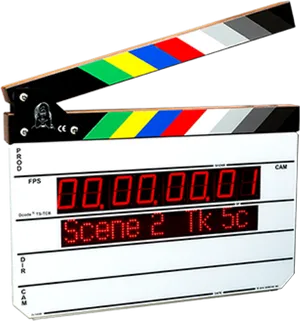 Digital Clapperboard Scene Indicator PNG Image