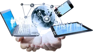 Digital Connectivity Concept PNG Image