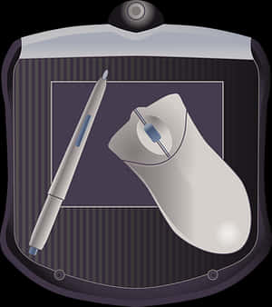 Digital Drawing Tabletand Stylus PNG image with transparent background