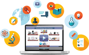 Digital Education Resources Concept PNG image with transparent background