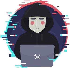 Digital Hacker Avatar PNG image with transparent background