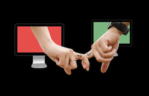 Digital Love Connection PNG image with transparent background