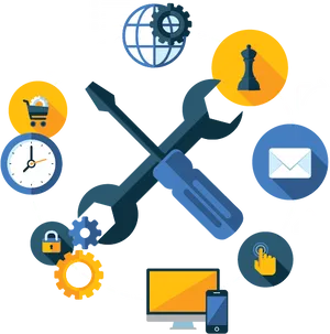 Digital Maintenanceand Technology Concept PNG Image