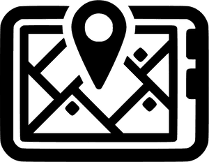 Digital Map Location Icon PNG image with transparent background