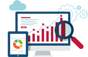 Digital Marketing Analysis Concept PNG Image