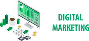 Digital Marketing Analysis Isometric PNG with transparent background