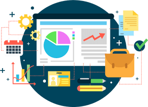 Digital Marketing Analysis Vector PNG with transparent background